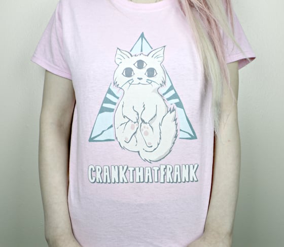 Image of CrankThatCat Ladies Pink T-Shirt