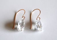 Image 5 of Large pear cubic zirconia earrings