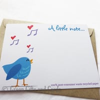 Image 2 of 10 'Bird' Note Cards, 100% Recycled Paper