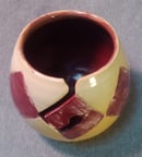 Image 2 of Argyle Yarn Bowl: Red and Yellow