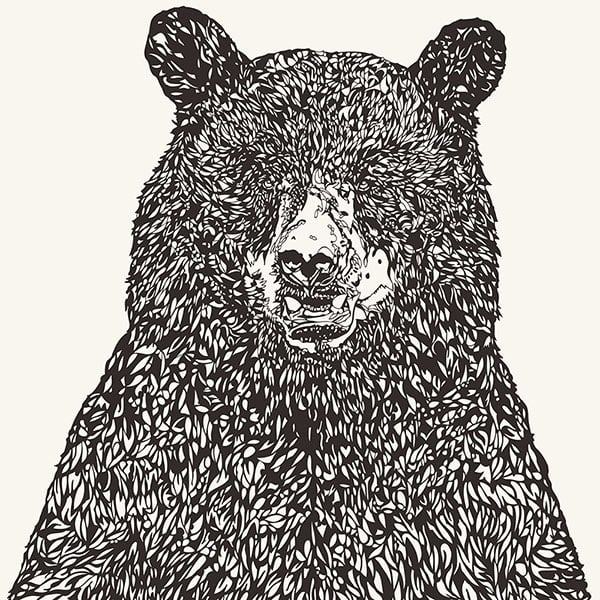 BIG BEAR screen print | Susie Wright