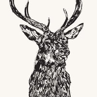 Image 1 of STAG HEAD MMXIV screen print