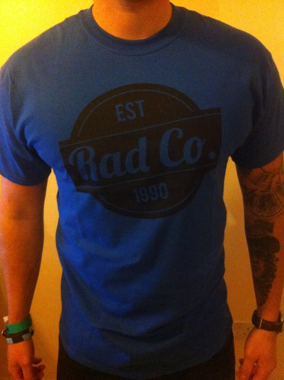 Image of Blue 1990 Logo Tee