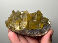 Image 11 of Yellow Barite On Purple Fluorite Specimen | Jiangxi China #2765