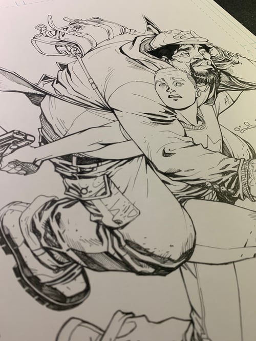 Image of ARCHER & ARMSTRONG #1 cover original art