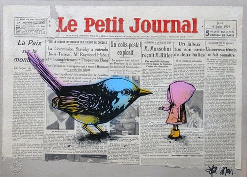 Image of Dran - Learning To Fly - Colored Stencil Artist Proof Signed Edition of 5 and Printers Proof