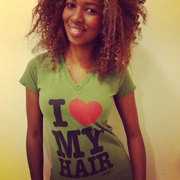 Image of I love My Hair- Olive Green Vneck