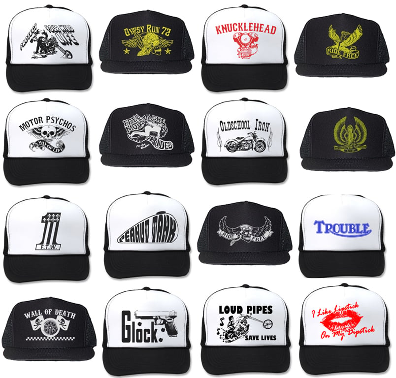 biker trucker hats