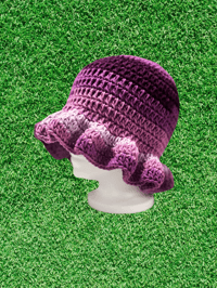 Image 3 of Purple Wavy Brim Hat 