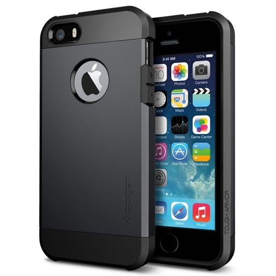 Image of Black - Tough Armor Case for iPhone 4G, 4S, 5G, 5S.