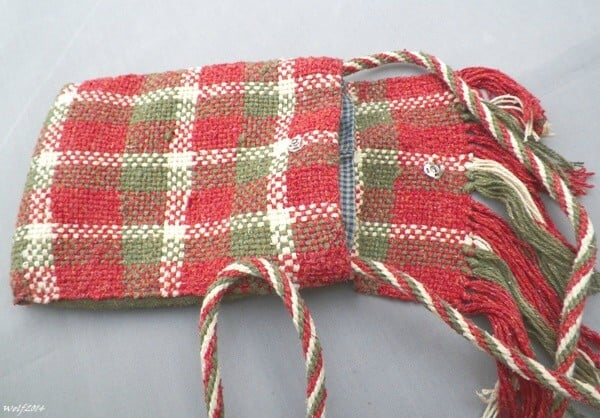 Image of SALE! Silk & Leather, handmade woven bag