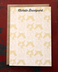 Image 3 of Set of 10 personalized flat notes- Catmouflage