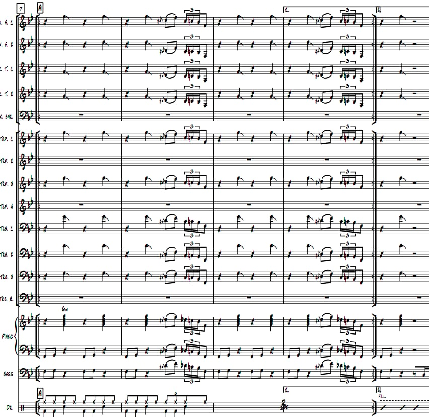 Image of GROUND - Big Band version - Full score and parts