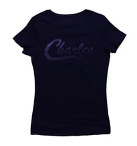 Ladies Original Charleo Tee  Navy/Sapphire Bling