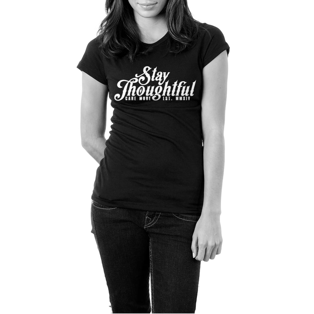 Image of "Stay Thoughtful" Black Tee