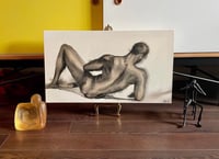 Image 1 of Reclining Male Drawing on Canvas