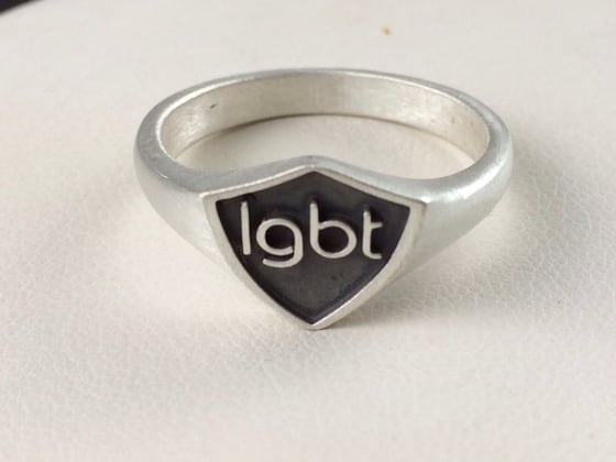 Image of lgbt Shield Ring