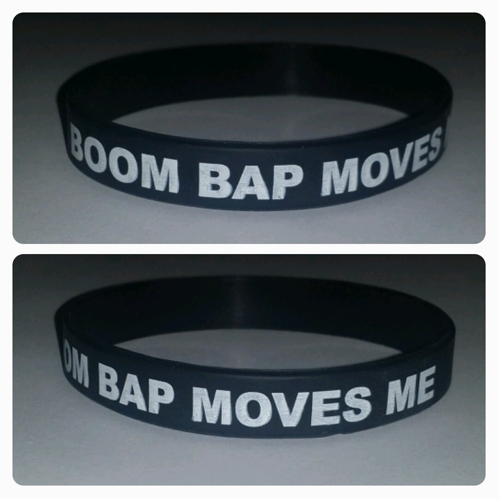 Image of Boom Bap Moves Me - Black Silicone Bracelet