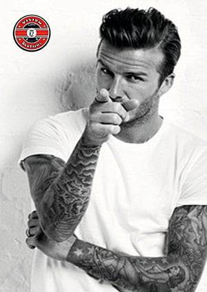 Football England s David Beckham Tattoo s on his arm England v Croatia  World Cup Qualifying