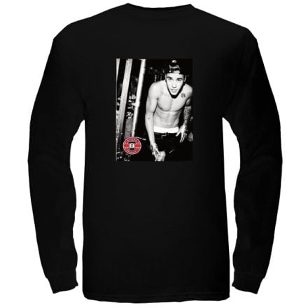 Image of Justin Bieber Long Sleeve Tee Black/White