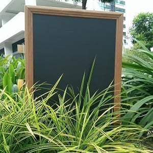 A1 Chalkboard with Solid Natural Corrugated Frame