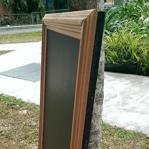 A1 Chalkboard with Solid Natural Corrugated Frame