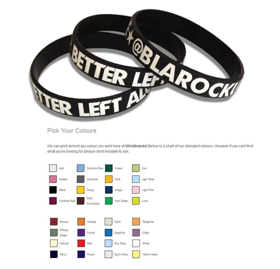 Image of Standard Printed Wristbands