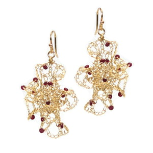 Image of Morph earrings with rubies - small