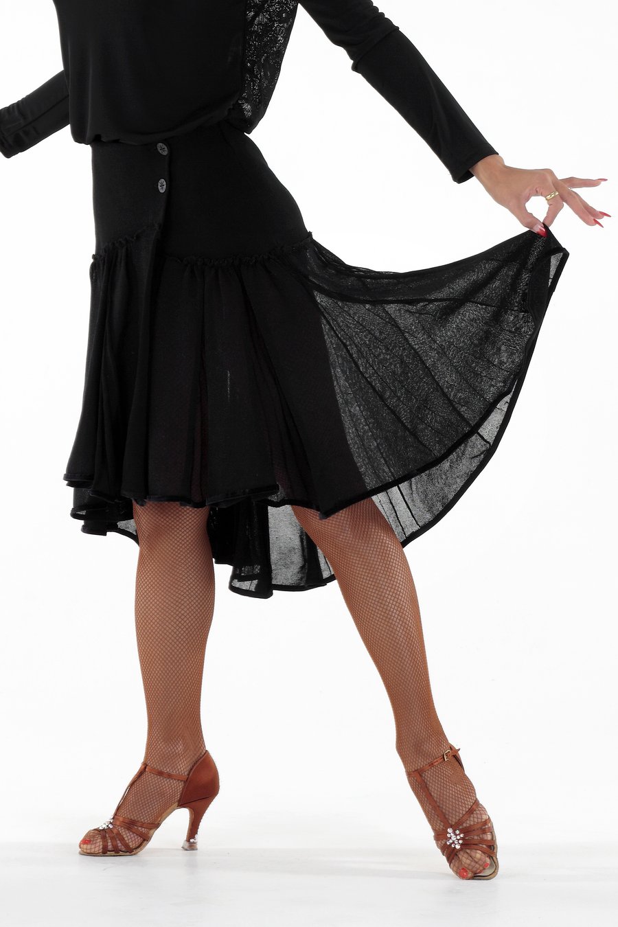 Image of Luxurious Knitted Circular Skirt JNS-101 Dancewear latin ballroom