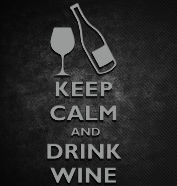 Image of Keep Calm and Drink Wine Sticker