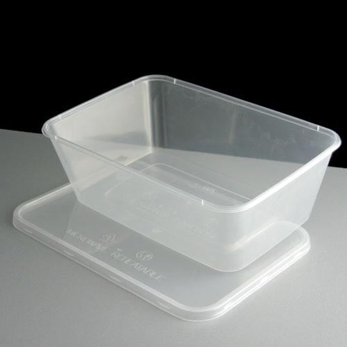 Image of 750ml Plastic Food Takeaway Container Clear With Lids