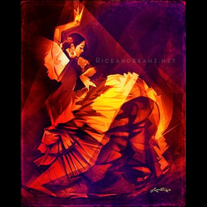 Image of Day 5 of Flamenco February. Original & prints.