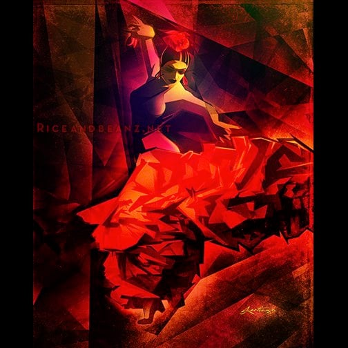 Image of  Day 4 of Flamenco February. Original & prints.