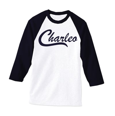 Image of The Original Charleo Raglan  Navy/White