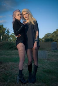 Image 4 of GRIMREAPER OVERSIZED UNISEX TOP/TUNIC in charcoal 