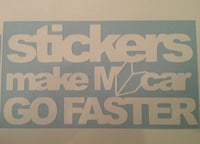 Stickers make my car go faster