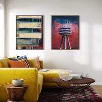 Image 8 of Painting / maleri / "Christianshavn – Malerdrømme og tankestreger – Lagkagehuset" / 80x100 cm