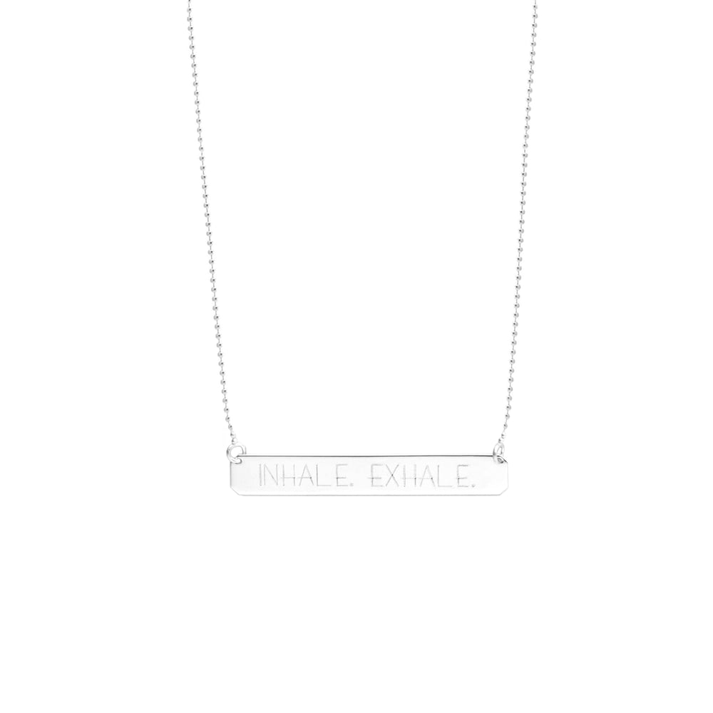 Image of INHALE. EXHALE. Bar Necklace