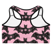 Image 2 of Pink 3 eyed Bats Sports bra