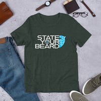 Image 5 of STATE YOUR BEARD Bella Canva t-shirt