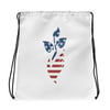 White Flag Logo Drawstring bag