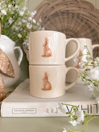 Image 1 of SALE! Neutral Bunny Mugs ( Set of 2 )