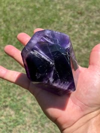 Image 25 of Blue Flash Amethyst Phantom Polished Freeform Zambia #2696 