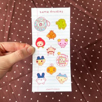 Image 3 of tama doodles & kitty food sticker sheets 
