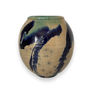 Image of BLUE BRUSH STROKE VASE