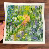 ORIGINAL ARTWORK - Bluebells and Dandelions - 25x25cm