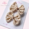 Taupe organza Pigtail Set 