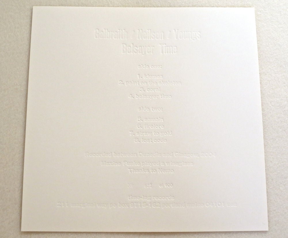 Image of GALBRAITH / NEILSON / YOUNGS ~ BELSAYER TIME ~ lp (TIME-LAG 034)