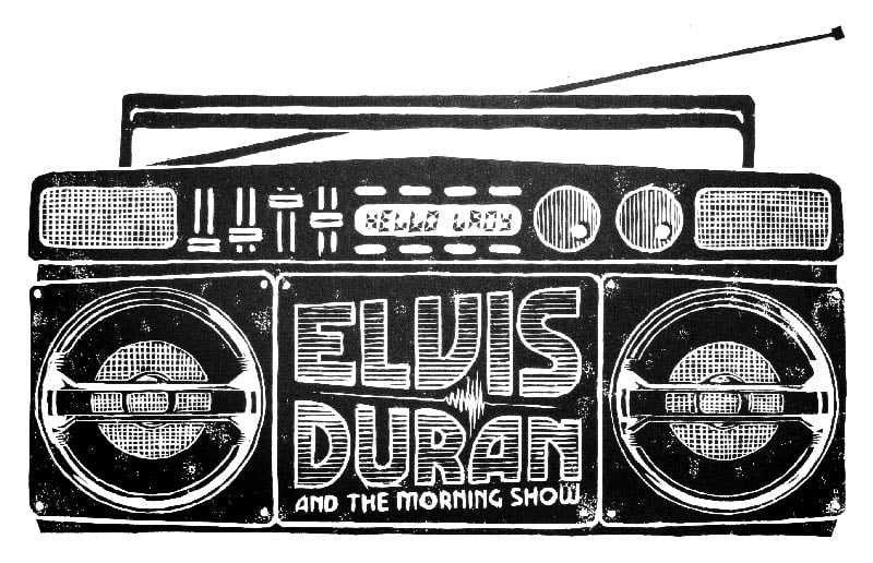 Image of Elvis Duran Tribute Woodblock