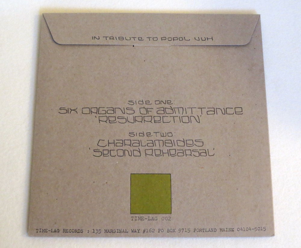 Image of SIX ORGANS OF ADMITTANCE / CHARALAMBIDES ~ SONGS FROM THE ENTOPTIC GARDEN VOL. 2 ~ lp (TIME-LAG 002)